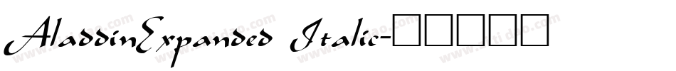 AladdinExpanded Italic字体转换